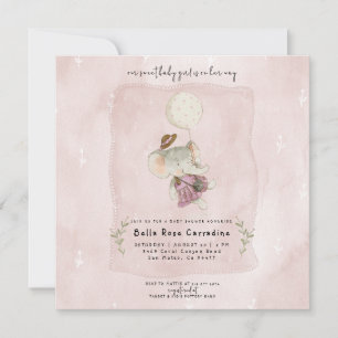 Adsible Elephant Rustic Boho Baby Shower Spara Datumet