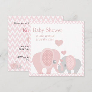 Adsible Elephants, Flicka Shower-inbjudan Inbjudningar