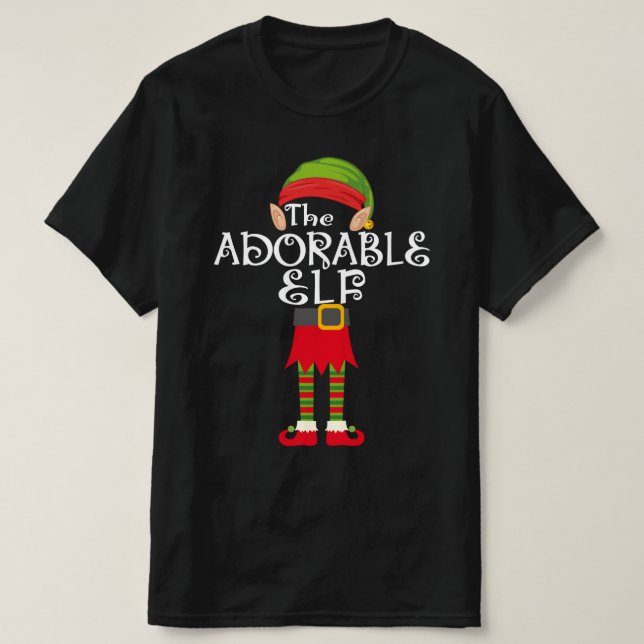 adsible elf-familjens matchande jul t shirt (Design framsida)