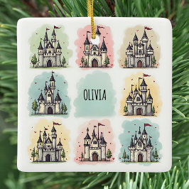 Adsible Fairy Tale Castle Doodles Julgransprydnad Keramik