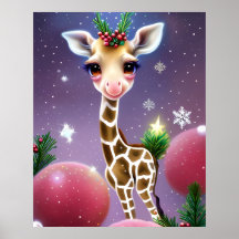 Adsible Fantasy Baby Giraffe with Holly