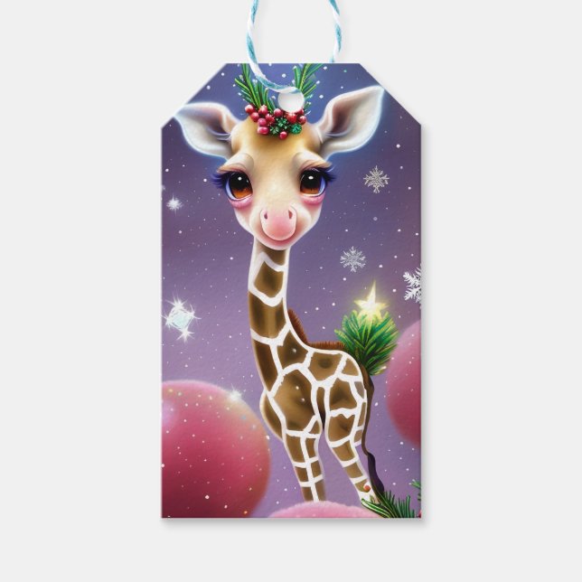 Adsible Fantasy Baby Giraffe with Holly Presentetikett (Framsidan)