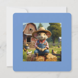 Adsible Farmer Mouse-inbjudan Inbjudningar
