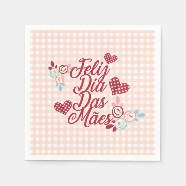 Adsible Feliz Dia Das Mães | Napkin Pappersservett (Framsidan)