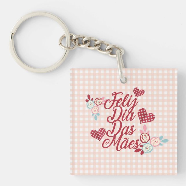 Adsible Feliz Dia Das Mães | Nyckelkedja (Framsidan)