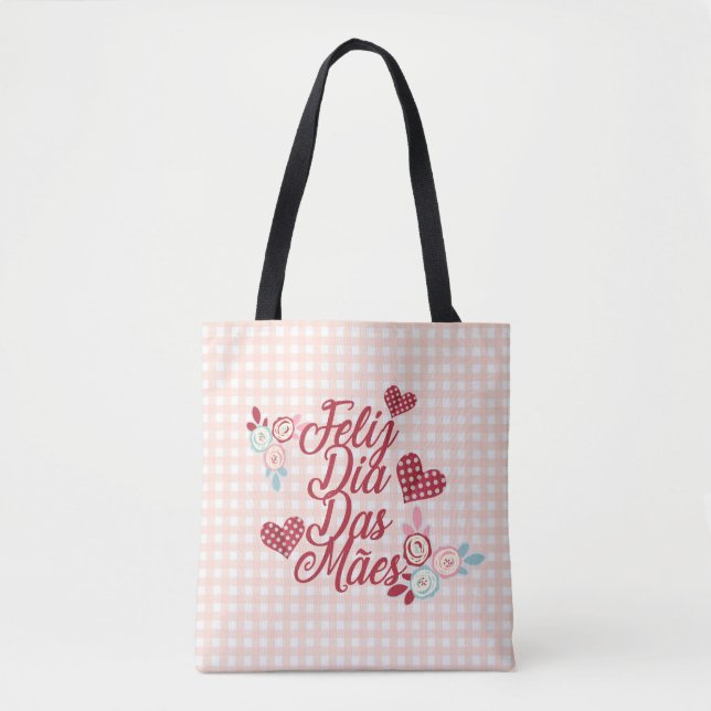 Adsible Feliz Dia Das Mães | Tote Bag Tygkasse (Framsida)