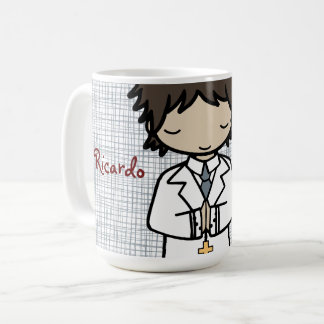 Adsible First Heliga Communion brunette pojk Kaffemugg