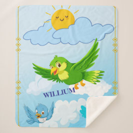 Adsible Flies Birds Baby Blanket - Sherpa Blanket