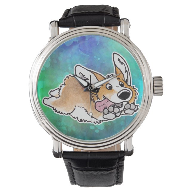 Adsible Flies Corgi Watch Armbandsur (Framsida)