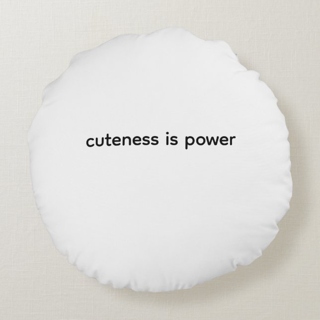 "Adsible Fluffy Cat Decorative Pillow - Spark Joy Rund Kudde (Baksidan)