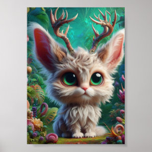 Adsible Fluffy Jackalope Poster