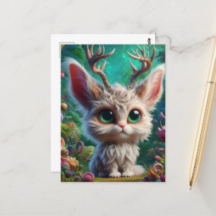 Adsible Fluffy Jackalope Vykort