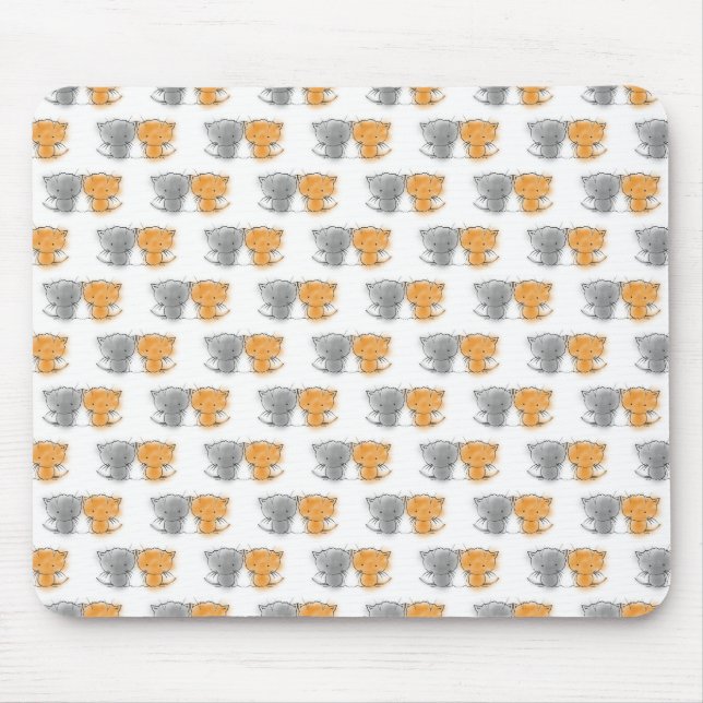 Adsible Fluffy Kittens Illustration Cat Art Musmatta (Framsidan)