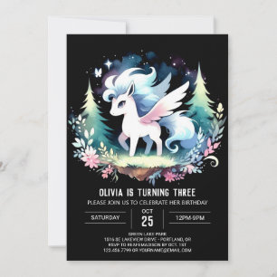 Adsible Forest Horse Birthday Inbjudningar