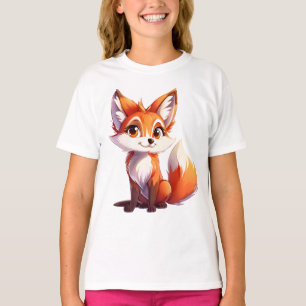 Adsible Fox Älskare Gift Cute Girls Woodland Anima T Shirt