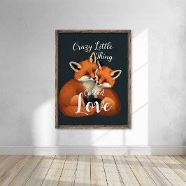 Adsible Fox Kärlek par Illustration Poster