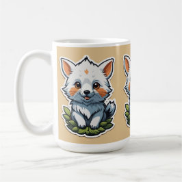 Adsible Fox Unge-fästare - Cute Vild Animal Art Kaffemugg