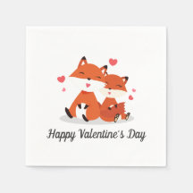 Adsible Foxes par Valentine | Napkin