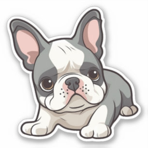 Adsible Fransk Bulldog Puppy Klistermärken