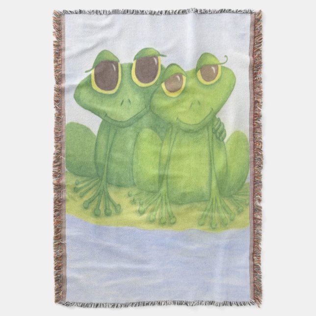 Adsible Frog Älskare Filt (Framsidan Vertikal)