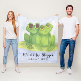 Adsible Frog Älskare Fleecefilt
