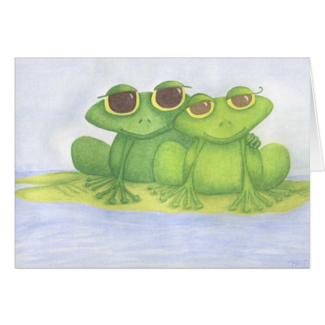 Adsible Frog Älskare Hälsningskort (Framsidan Horizontal)