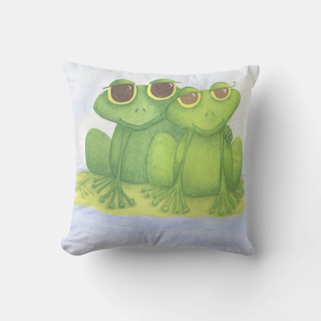 Adsible Frog Älskare Kudde (Framsida)