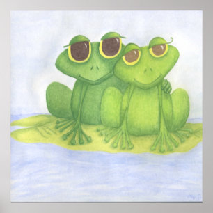 Adsible Frog Älskare Poster
