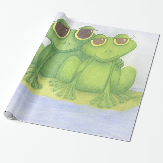 Adsible Frog Älskare Presentpapper (Utrullad)