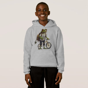Adsible Frog in T-shirt and Backpack Cycle