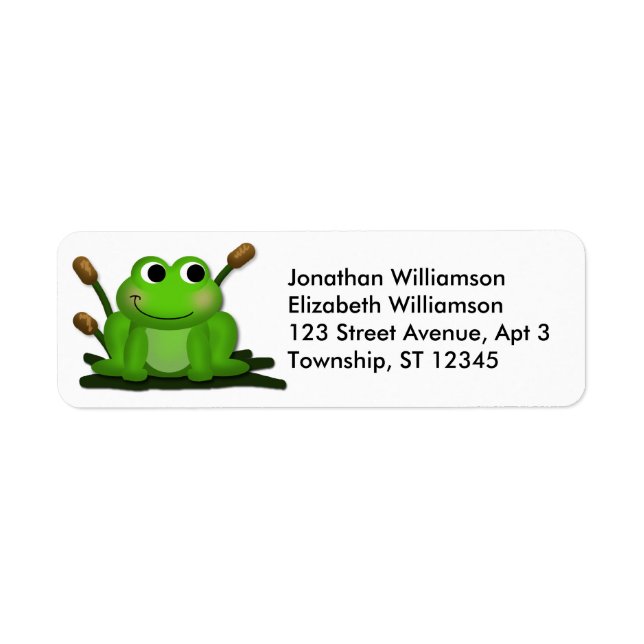 Adsible Froggy-Returetiketter Returadress Etikett (Framsidan)
