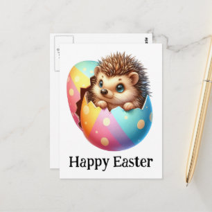 Adsible Funny Cute Påsk Baby Hedgehog Vykort