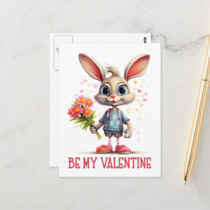 Adsible Funny Cute Valentine Rabbit Vykort
