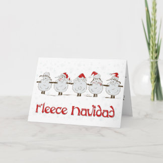 Adsible FUNNY Ull Navidad jul Sheep Helgkort