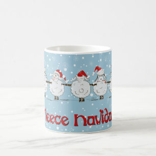 Adsible FUNNY Ull Navidad jul Sheep Kaffemugg