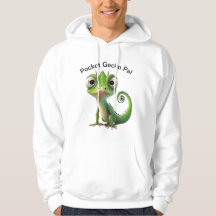 Adsible Gecko Pocket Hoodie - Funny Cute Reptile