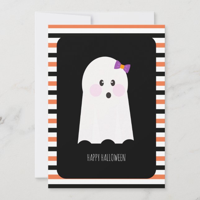Adsible Ghost Card Happy halloween (Framsida)