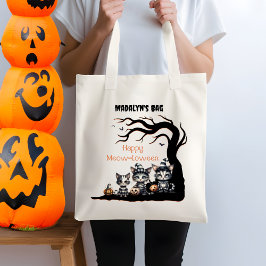 Adsible Ghost Halloween Kittens Bus eller godis Tygkasse