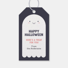 Adsible Ghost Happy halloween Treat Presentetikett