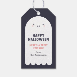 Adsible Ghost Happy halloween Treat Presentetikett
