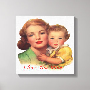 Adsible Gift for Mors dag Canvastryck