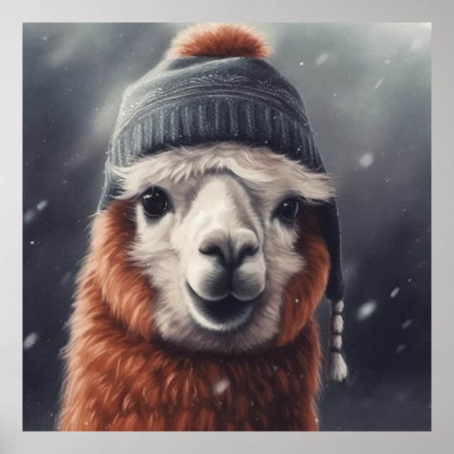 Adsible ginger alpaca wear beanie poster (Framsidan)