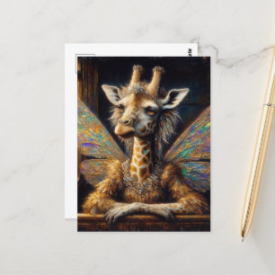 Adsible Giraffe Fairy Vykort
