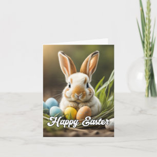 Adsible Glad påsk Bunny Helgkort