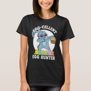 Adsible Glad påsk Tee Dabbing Rabbit Egg Hunte