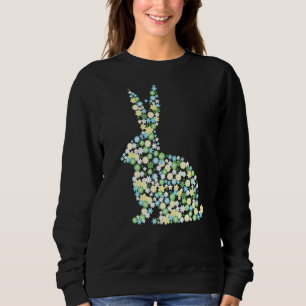 Adsible Glad påsk Vår Flower Rabbit T Shirt