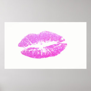 Adsible Glittery Läppar,Kiss Poster