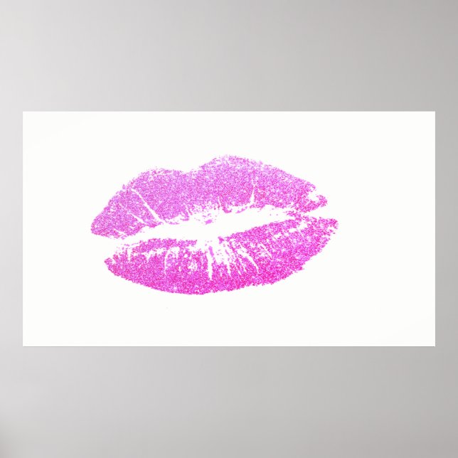 Adsible Glittery Läppar,Kiss Poster (Framsidan)