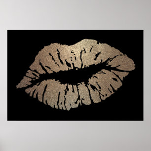 Adsible Glittery Läppar,Kiss Poster