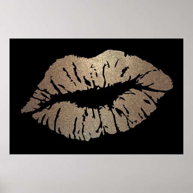 Adsible Glittery Läppar,Kiss Poster (Framsidan)